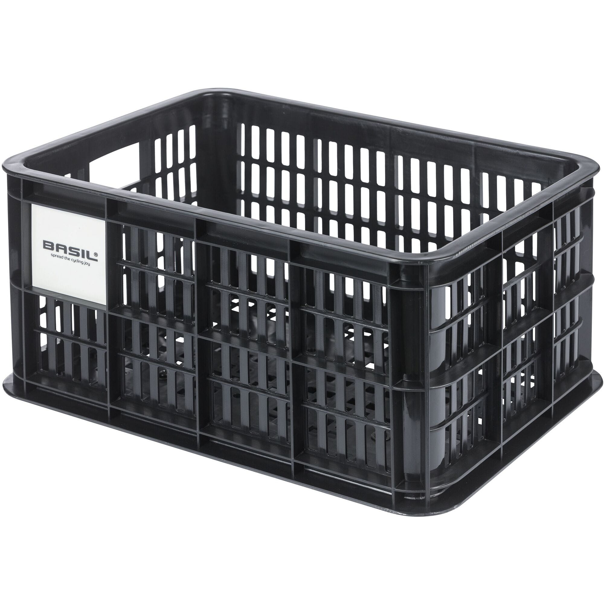 Basil bicycle crate MIK S, 17.5L, recycled synthetic, black - Kuma Bikes
