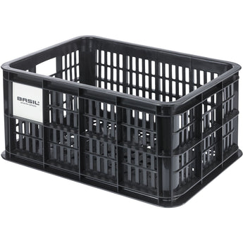 Basil bicycle crate MIK S, 17.5L, recycled synthetic, black - Kuma Bikes