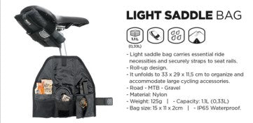 Tols Light Saddle Bag Black