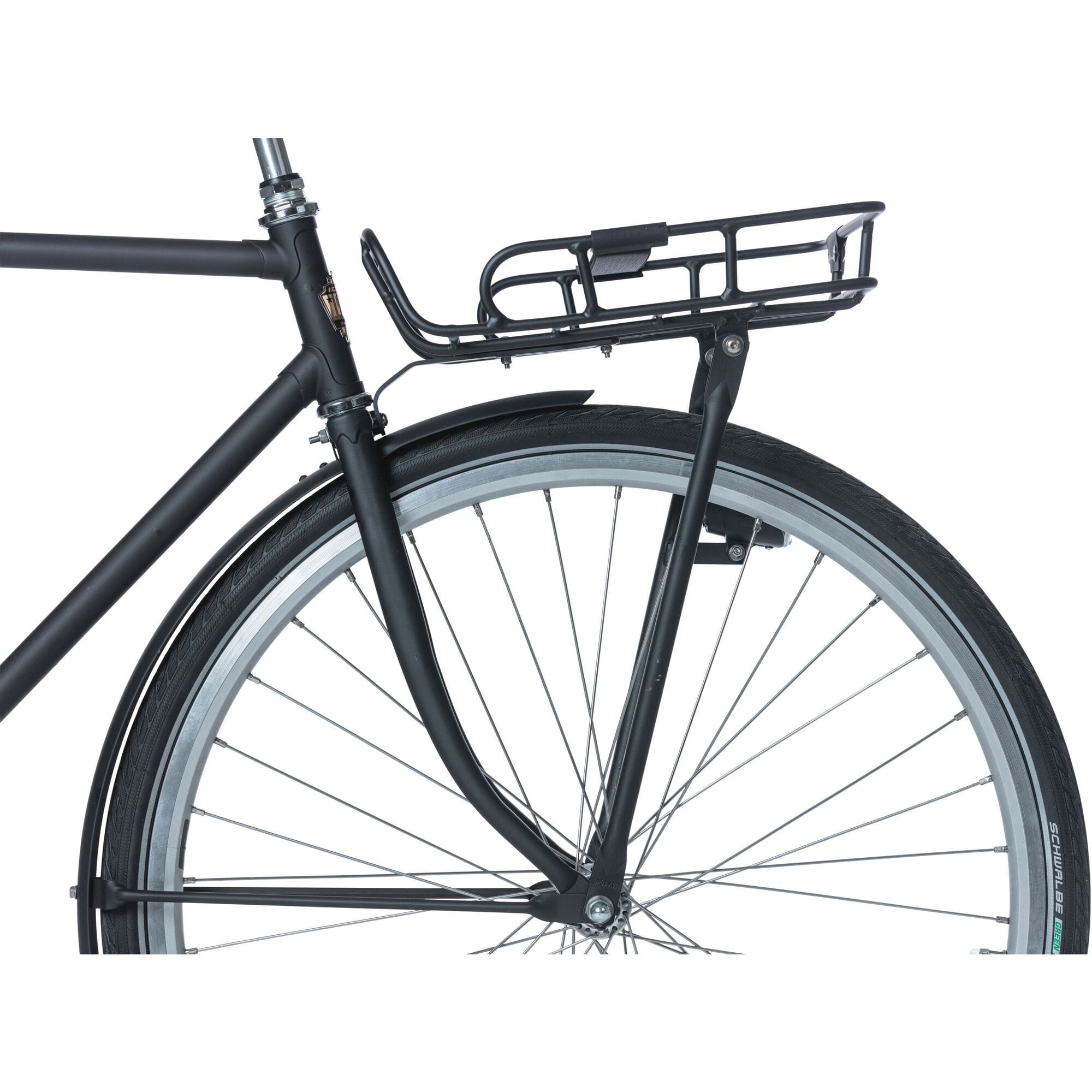 Basil Portland front carrier, matt black