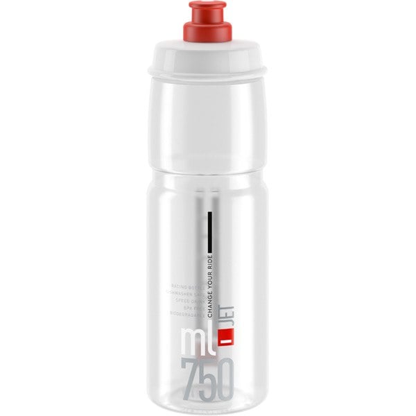Elite Jet clear red logo 750 ml - Kuma Bikes