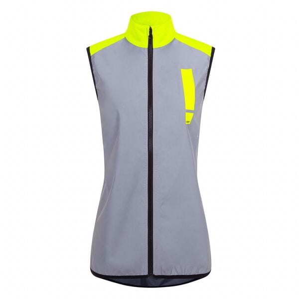 Hump Women's Ultra Reflect Gilet - Silver Reflect / Hi-Viz Yellow - Size 14 - Kuma Bikes