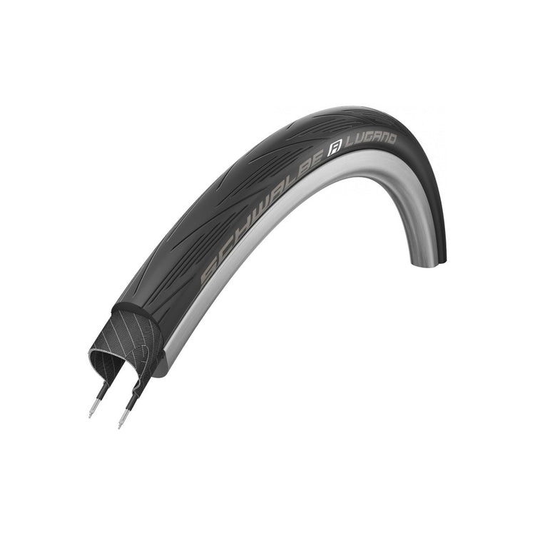 SCHWALBE 700 x 25 LUGANO II TYRE BLACK (25-622) - Kuma Bikes