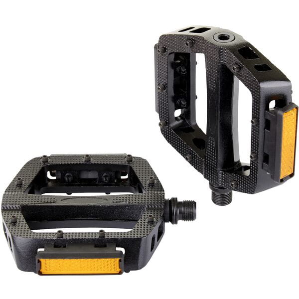 Alloy platform pedals w/screw pins, 9/16