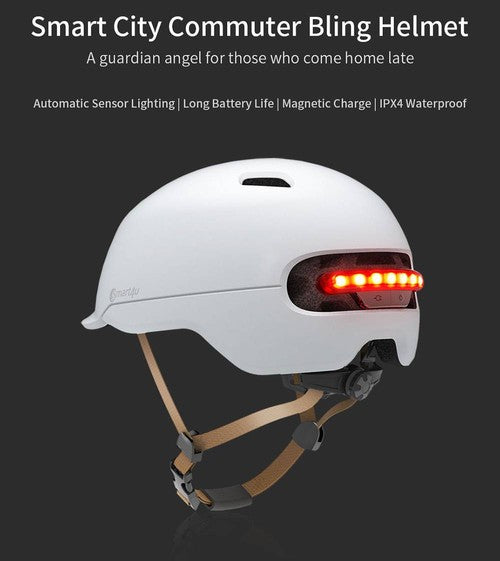 Xiaomi Smart4U Waterproof LED Helmet With Magnetic charging cable - Kuma Bikes